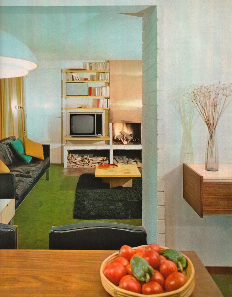 Aménagement d'un appartement par Étienne Fermigier à Paris, 1964