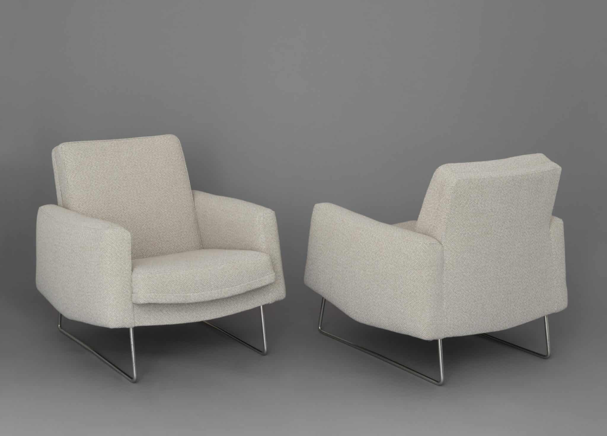 PAOLOZZI paire de fauteuils Prelude